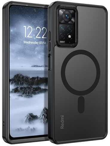 YINLAI Case for Xiaomi Redmi Note 11 Pro Compatible with MagSafe, Mobile Phone Case Redmi Note 11 Pro Magnetic Translucent Matt Shockproof Cover Case Protective Case for Xiaomi Redmi Note 11 Pro 4G/5G