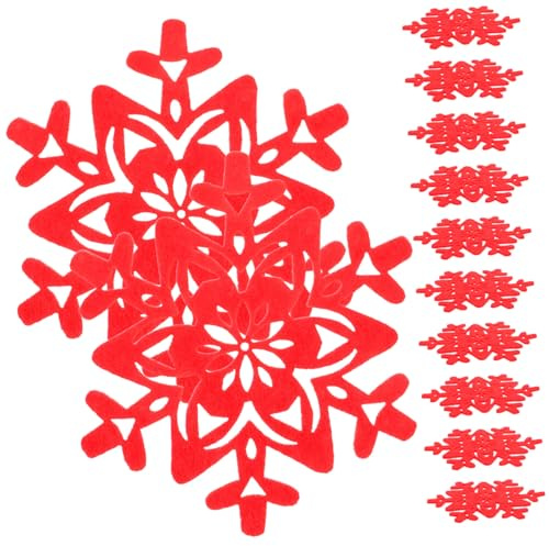 UTHCLO Posavasos de Fieltro Redondos Antideslizantes para Bebidas Unidades Aislamiento Térmico Protección de Mesa para Hogar y Fiestas Navideñas