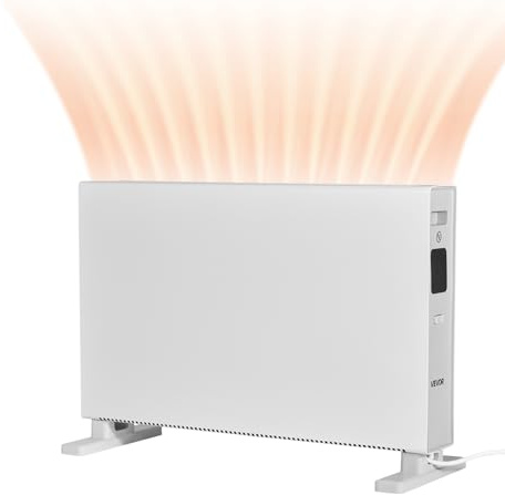 VEVOR Radiateur à Convection 2000 W Convecteur Électrique avec Télécommande, Chauffage d'Appoint à 3 Modes, Minuterie 24 h, Autoportant ou Mural, Protection contre Surchauffe, pour Chambre, Bureau