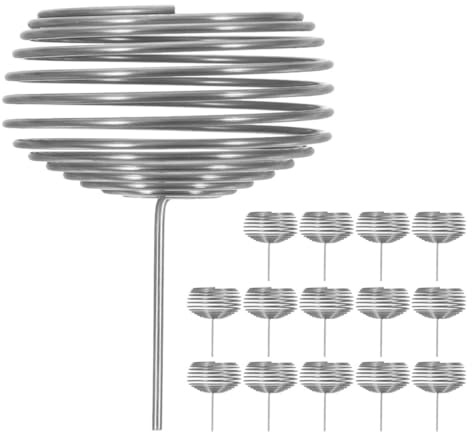 Abaodam Set da 16 Contenitori per Fertilizzante in Acciaio Inossidabile, Cesti Nutrizione Uniforme per Bonsai e Orchidee, Scatole per Fertilizzazione Piante da Interno e Giardino,