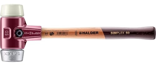 SIMPLEX-Schonhammer, Nylon/Weichmetall; mit Tempergussgehäuse und hochwertigem Holzstiel | D=50 mm | 3089.050