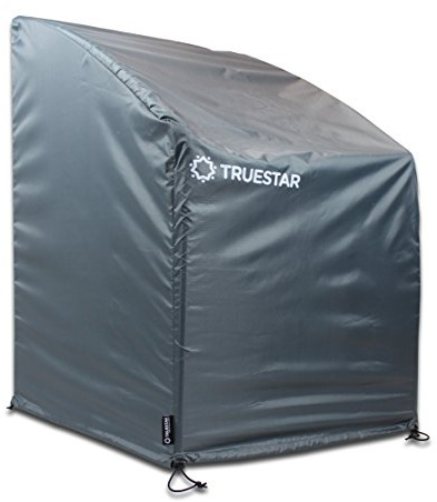 TRUESTAR Housse de chaise empilable de jardin Imperméable | Oxford + revêtement PU | Housse de terrasse pour chaises empilables protection de meubles d'extérieur (85 x 65 x 114 cm)