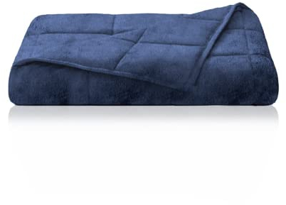 Dailydream Couverture Lestée Adulte | thérapeutique | 135x200 cm | 6 kg | Bleu | Polaire Douillette | avec Perles de Verre | Couette pondérée | apaisante et relaxante | Poids corporel 53-65 kg
