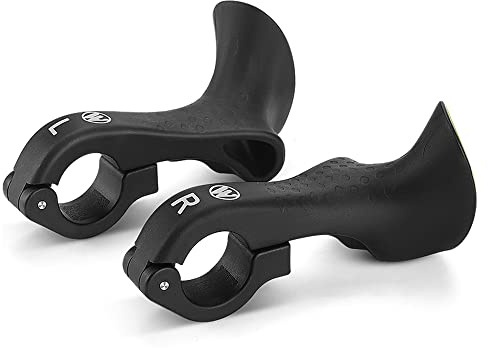 LIXADA Bicycle Bar Ends Ergonomic No-Slip Mountain Bike Mountain Bike Handlebar Ends for 21.8-22.8mm Handlebars,3.9 * 1.9 * 2.1in