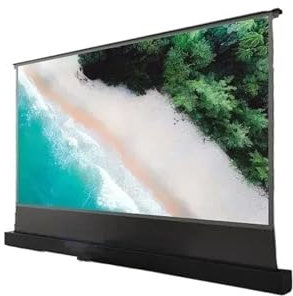 Pantallas de proyección Pantalla de proyección ALR de 150 pulgadas, piso motorizado, pantalla de proyección 16:9 de elevación automática para proyector láser de tiro corto 4K videoproyector(150 Black