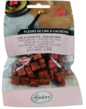 Aladine - 60 Wachsperlen zum Übermalen – Kupfer – zum Erstellen von Wachssiegeln – Wachsblumen – für Hochzeit, Geburt, Briefe, Post, Menüs & Geschenke – 72620