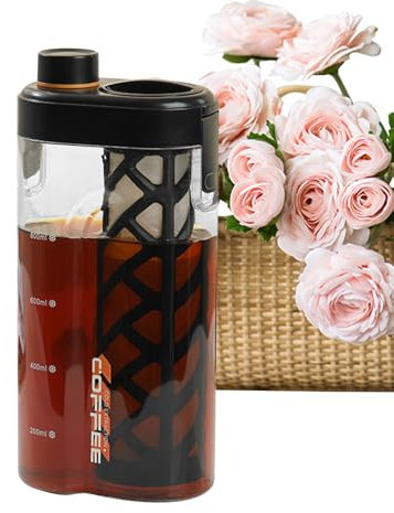 Genérico Preparadores de Café en Frío - Preparador De Café Frío | Filtro Fino de 350 Mallas con Sellado Botella Portátil Impermeable para Bebidas Saborizadas Cocina Viajes Camping Exterior