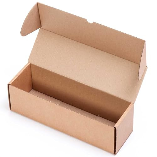 TELECAJAS | 25 Cajas 36x12x12 cm Automontable Robusta con Tapa | Anbónima Cartón Kraft Marrón - Ideal Envío Una Botella | Pack de 25 cajas