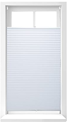 2 st. plissé rullo utan borrning, klämfäste för limning, vikbar rulle ljusgenomsläpplig, vikbar butik vit, B x H: ca 90 x 210 cm