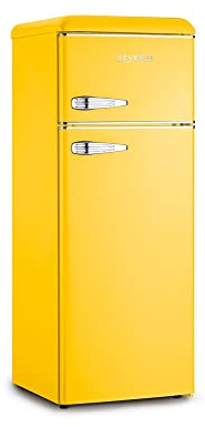 KS9953 SEVERIN FRIGORIFERO VINTAGE ANNI 50 DOPPIA PORTA GIALLO RETRO' CL.E