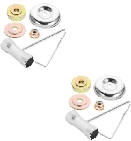 Yardwe 2sets Lawnmower Blades Replacement Disc Weed Remover Tool for Lawn Mowers Mower Attachments Grass Trimmer Wrench