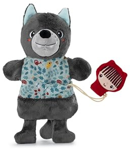 LILLIPUTIENS - Marionnette à Main Louis Le Loup - Jouet interactif pour Enfants - Idéal pour raconter des Histoires Amusantes et revisiter Le célèbre Conte - Stimule l’Imagination - Dès 2 Ans - 83517