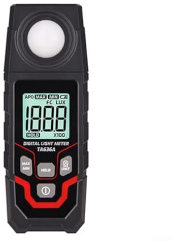 Compact Digital Lux Meter with 0 200,000 Lux Range and Backlit Display for Clear Readings in Any Lighting Condition