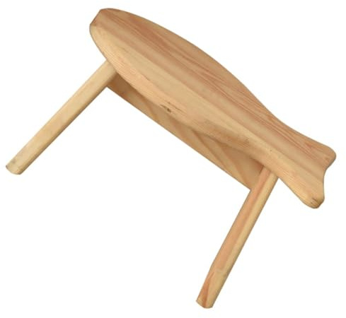 Garneck Tabouret Garçon Et Filles en Bois Petit Escabeau Antidérapant, Bois Massif Naturel, Surface Lisse Poli, pour Salle De Bain Et Maison, Repose-Pieds Portatif De Poisson, Usage Intérieur