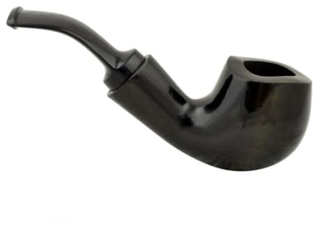 Mr. Brog Tobakspipa modell N311 – handgjord visselpipa av päronträ, kompakt klassisk form, 9 mm filtersystem, lätt och praktiskt, rent utförande (svart)
