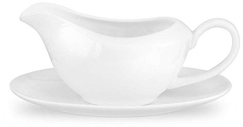 Portmeirion Royal Worcester 0.34 Litre Gravy Boat and Stand, Set of 1, White