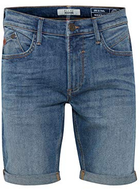 Blandning Grilitsch herr jeans shorts kort denim byxor i Destroyed-utseende av stretch-material Slim Fit