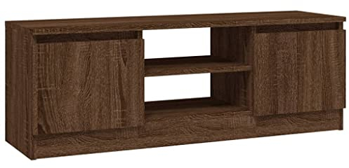 vidaXL Mobile Porta TV con Anta Rovere Marrone 102x30x36 cm