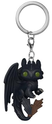 Funko Pop! Keychain: How to Train Your Dragon Live Action - Toothless - Mini-Figurine en Vinyle à Collectionner Porte-clés Fantaisie - Cadeau de Noël - Idée de Cadeau - Produits Officiels