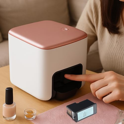 Imprimante 3D Pour Ongles, Mini Imprimante Numérique Mobile Pour Nail Art Avec Application, Compatible Avec L'impression DIY Ou La Sélection Directe De Motifs, Pour Salons Et Amateurs D'ongles