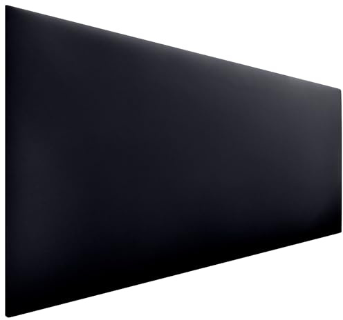 DHOME Gepolstertes Kopfteil Glatt aus Kunstleder Höhe 70 cm Stärke 4 cm und 8 cm für Wand Akustisch Schallabsorbierend Kopfstütze für Schlafzimmer (Kunstleder Schwarz, 135cm, Dicke 4cm)