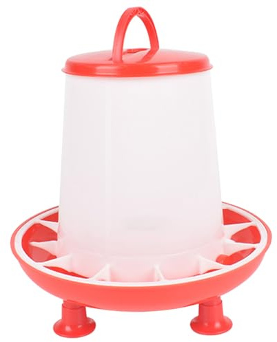 Mangiatoia per Anatre, Mangiatoia per Polli da 3 kg, per Pollame a Prova di Spruzzi per Galline/Anatre/Pulcini/Uccelli, Forniture per Pulcini in Plastica Rimovibili Appese con Gambe, Pollo