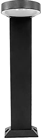 Wakects Luz de Bolardo Luz de Jardín de Aluminio Fundido AC85 260 V IP67 Lámpara de Camino LED con Pantalla de PC Cálida para Patio, Césped, Patio, Pasarela, Entrada, Uso Al Aire Libre