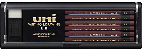 uni Bleistift aus Holz, 2B, Box mit 12 Stück (U2B)