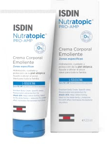 ISDIN Nutratopic Pro-Amp Crema Emoliente, Fresco, Negro, 200 ml (Paquete de 1)