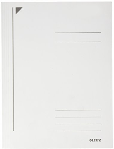 Leitz Jurismappe, Hochwertige A4 Dokumentenmappe, Flügelmappe bis zu 250 Blatt, Perfekt für Unterwegs oder als Umlaufmappe, 100% Recycling Karton, Blauer Engel, Weiß, 39240001