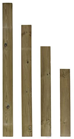 10 Stück Zaunlatte aus Nadelholz kesseldruckimprägniert Höhe 80 cm Typ F 20x90 mm