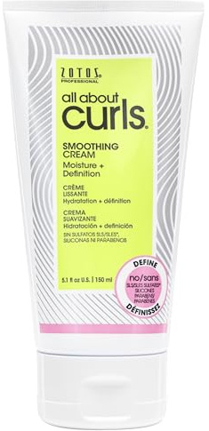 ALL ABOUT CURLS Smoothing Cream Styling | Controllable Definition | Define, Moisturize, De-Frizz | All Curly Hair Types | Vegan & Cruelty Free | Sulfate Free | 5.1 Fl Oz