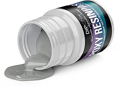 DIPON.DE HIGH PERFORMANCE LIQUIDS & PIGMENTS Epoxidharz Epoxy Pigment Farbpaste LICHTGRAU Grey ca. RAL 7035 Profi Hochpigmentierte Paste für Epoxidharz Epoxy Resin Polyurethan Kunstharz Resin Art