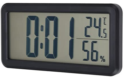 Mini-LCD-Digitalwecker mit Temperatur- und Luftfeuchtigkeitsanzeige, Tragbar und an der Wand Montierbar