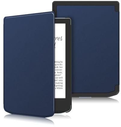 Xuanbeier Ultra Dünn Hülle Kompatibel mit Pocket Book Verse/Verse Pro (629/634) Schutzhülle mit Schlaf/Wach Funktion,Blau