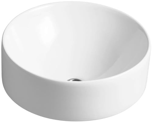 Jacob Delafon Vasque à Poser Vox, Ronde 42 cm, Céramique, Blanc | Céramique recyclée (10%). Design épuré. Sans angles, entretien facile