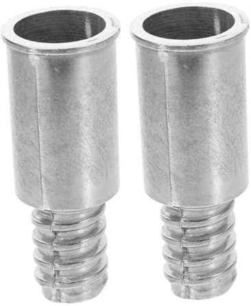 GARVALON 2pcs American Threaded Handle Tips 20.4mm Metal Pole Adapter Replacement Extension Pole Attachments for Mop Broom Brush Handles Suitable for Cleaning