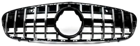 DZSLLOOI Kühlergrill Front Racing Facelift Grills Für Mercedes Für Benz Für R231 Für SL-Klasse SL550 500 450 2017-2020 Für GT Kühlergrill Vertikal Auto Kühlergrill(Chrome black17-20)