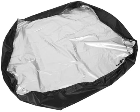 Veemoon Bâche de Protection pour Piscine Gonflable Hexagonale 180x150x20 Cm en Tissu 210d Noir, Housse Imperméable Réutilisable et Isolante pour Jardin, Protecteur Solide Anti-poussière