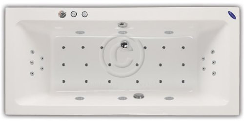 Pegasus Whirlpool Bath with 6 Chromotherapy Light Jets & Spa, Artemis 1800x800mm