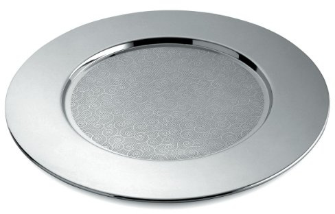Alessi AM34 Disco Cesellato SottoPiatto Cesellato in Acciaio Inossidabile 18/10, Lucido, 33 cm