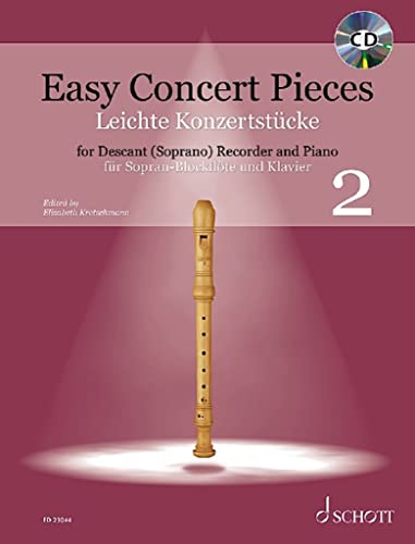 Leichte Konzertstücke: 24 Stücke aus 5 Jahrhunderten. Band 2. Sopran-Blockflöte und Klavier. (Easy Concert Pieces, Band 2, Band 2)