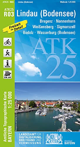 ATK25-R03 Lindau (Bodensee) (Amtliche Topographische Karte 1:25000): Bregenz, Nonnenhorn, Sigmarszell, Bodolz, Wasserburg (Bodensee), Langenargen, ... Amtliche Topographische Karte 1:25000 Bayern)