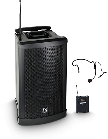 LD Systems Roadman 102 HS B5 - Mobiler PA Lautsprecher mit Headset Mikrofon und Taschensender