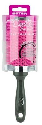 Beter- Deslía Hair Flow Spazzola Tonda Anti-Groviglio, diametro 33 mm, per districare, acconciare e asciugare pettine, colore fucsia