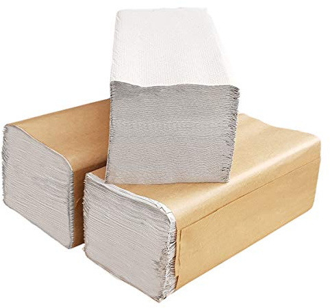 Recycling-Falthandtücher, Papierhandtücher, Handtuchpapier, Papiertücher, 5.000 Blatt, 1-lagig grau-natur 25 x 23cm