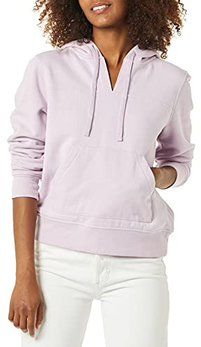 Amazon Essentials Sudadera con Capucha y Cuello en Pico Abierto, de Manga Larga y Corte Clásico - Colores interrumpidos Mujer