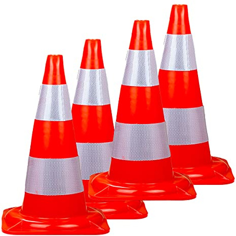 Pylonen Verkehrsleitkegel 50cm Warnkegel Markierungshut Set Kegel Absperrung (4)