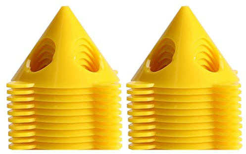 YYHONGMAI 20 Pcs Paint Pyramid Stands Door Risers Support Stands Yellow Cone Canvas and Cabinet Door Risers for Painting Project, Furniture