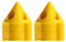 YYHONGMAI 20 Pcs Paint Pyramid Stands Door Risers Support Stands Yellow Cone Canvas and Cabinet Door Risers for Painting Project, Furniture